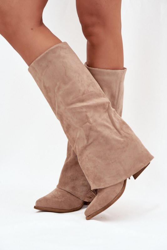 Kozačky na podpatku model 216793 step in style