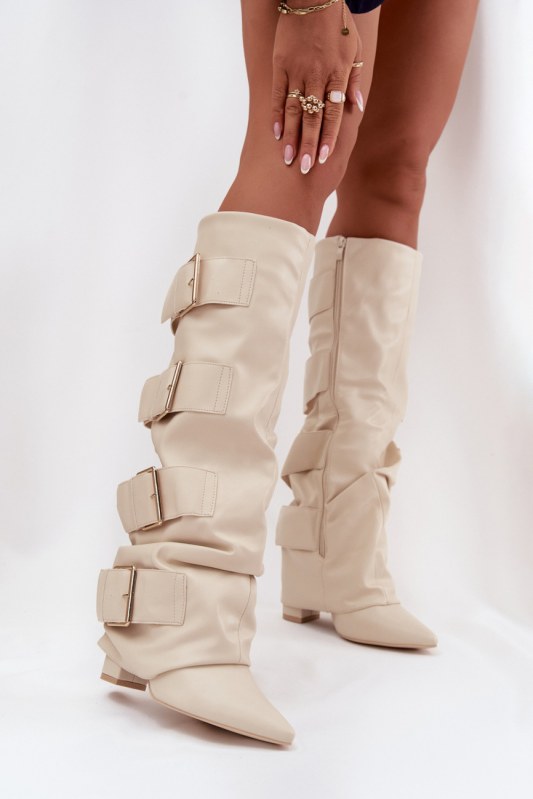 Kozačky na podpatku model 217202 step in style