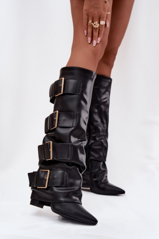 Kozačky na podpatku model 217204 step in style