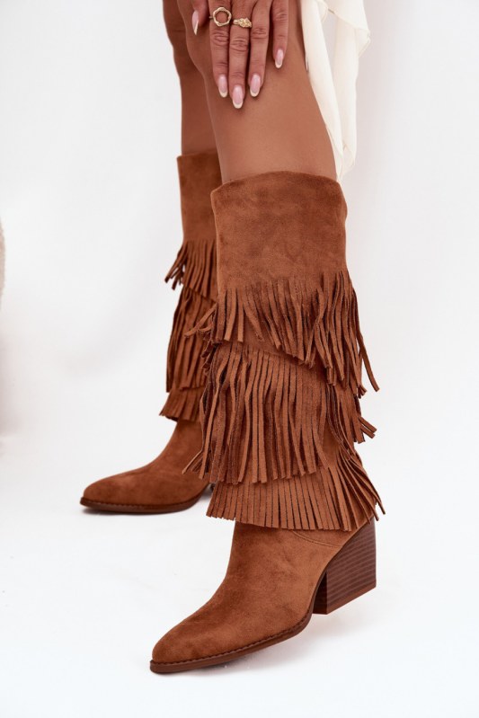 Kozačky na podpatku model 217823 step in style - Dámské boty kozačky