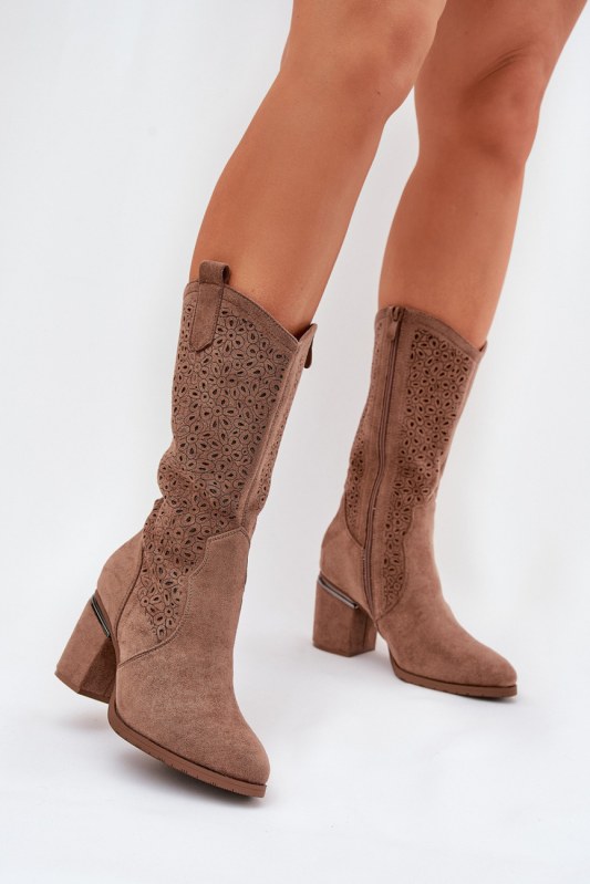 Ažurové kozačky model 218495 step in style