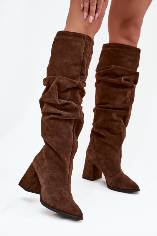 Kozačky na podpatku model 219401 step in style