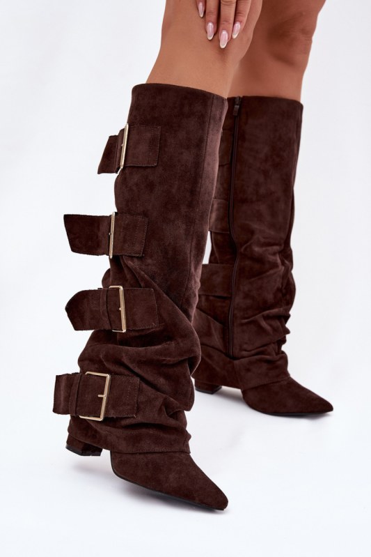 Kozačky na podpatku model 221908 step in style