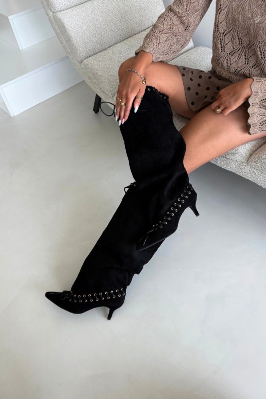 Kozačky na podpatku model 230949 step in style