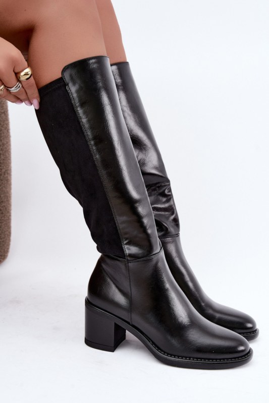 Kozačky na podpatku model 231620 step in style