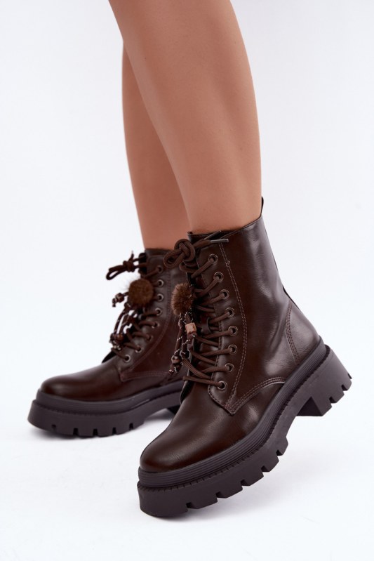 Šněrovací kotníkové boty model 232081 step in style