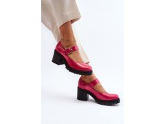Zazoo 20166 lakýrované kožené členky Fuksia