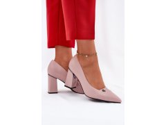Elegantní lodičky na podpatku vinceza 62224 Růžové
