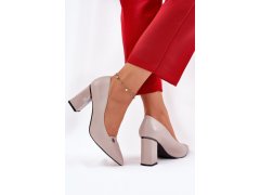 Elegantní lodičky na podpatku vinceza 62224 Šedé