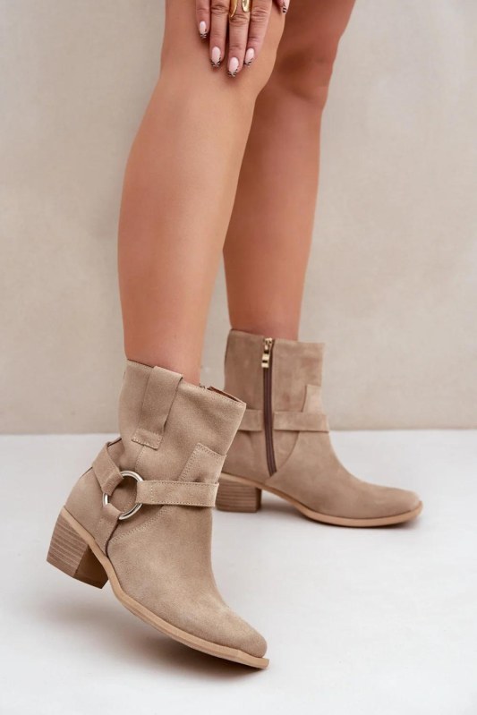 Dámské boty na podpatku na zip model 203873 step in style - Dámské boty lodičky
