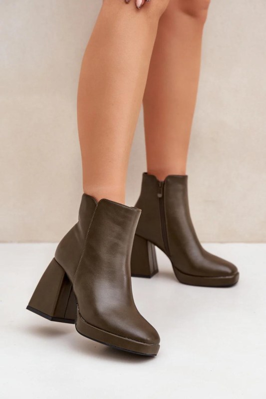 Dámské boty na podpatku na zip model 204677 step in style