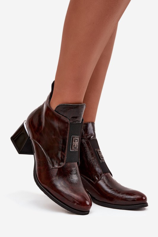 Dámské boty na podpatku na zip model 219404 step in style