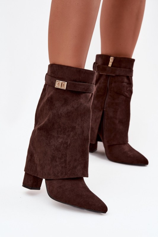 Dámské boty na podpatku na zip model 219840 step in style