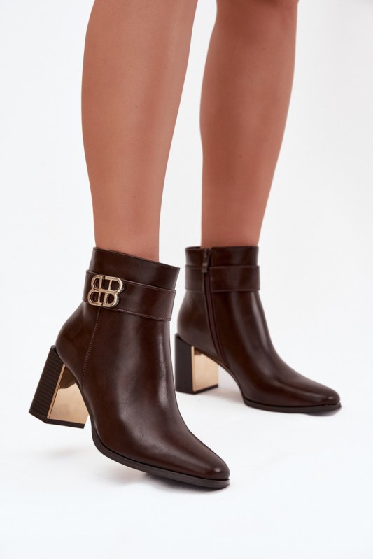 Dámské boty na podpatku na zip model 220693 step in style