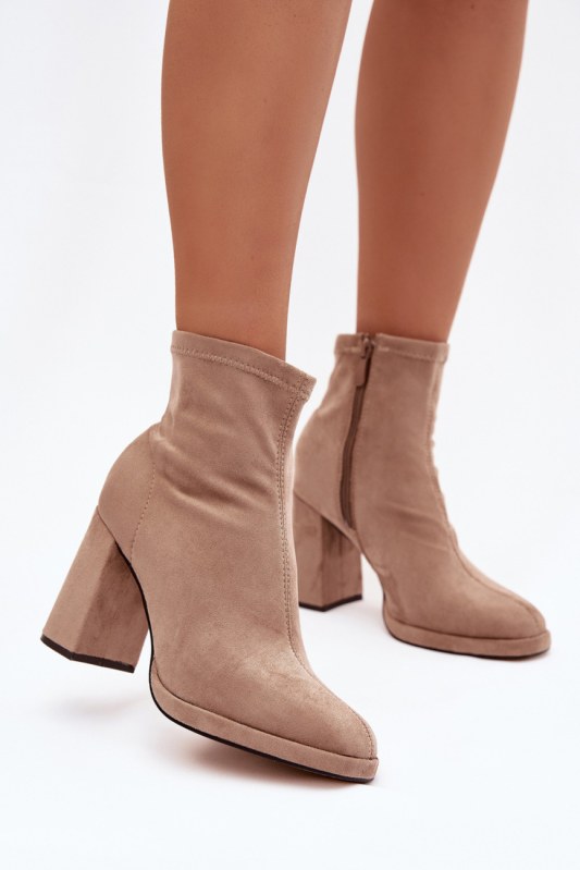 Dámské boty na podpatku na zip model 221934 step in style