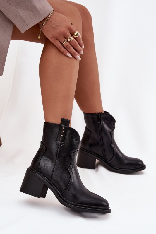 Dámské boty na podpatku na zip model 222722 step in style