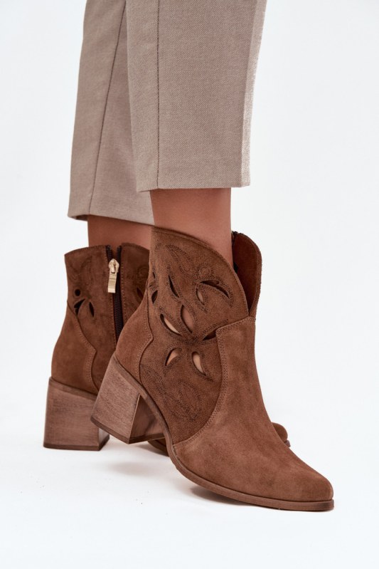 Dámské boty na podpatku model 222964 step in style