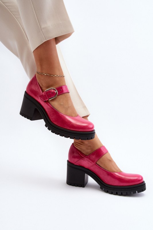 Zazoo 20166 lakýrované kožené členky Fuksia