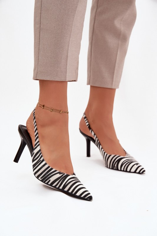Lodičky na jehlovém podpatku zebra Phelia