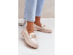 Dámské mokasíny cm09p/ 206807 světle béžová - Seastar