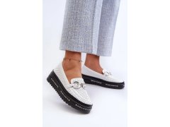 Dámské mokasíny lr750/ 197161 bílá s&nbsp;černou - S.Barski