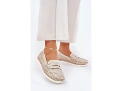 Mokasiny 25pb02-9039 bílo-stříbrné - step in style