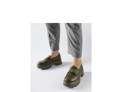 Dámské mokasíny 100-353 khaki tmavě zelená - Solea