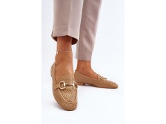 Dámské mokasíny na ploché podrážce s ozdobou camel Iluvana