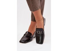 Kožené dámské mokasíny s ozdobným detailem d&a cr61-3125 Béžové 7670603
