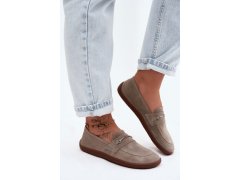 Semišové mokasyny barefoot z&nbsp;zazoo Cappuccino