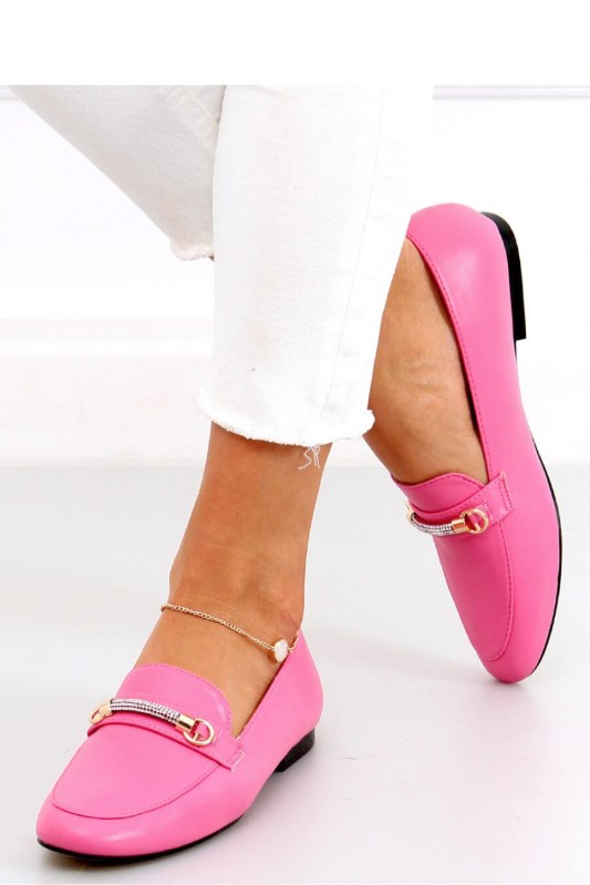 Dámské mokasíny 3952 tmavě růžová - ideal shoes - Dámské boty mokasíny