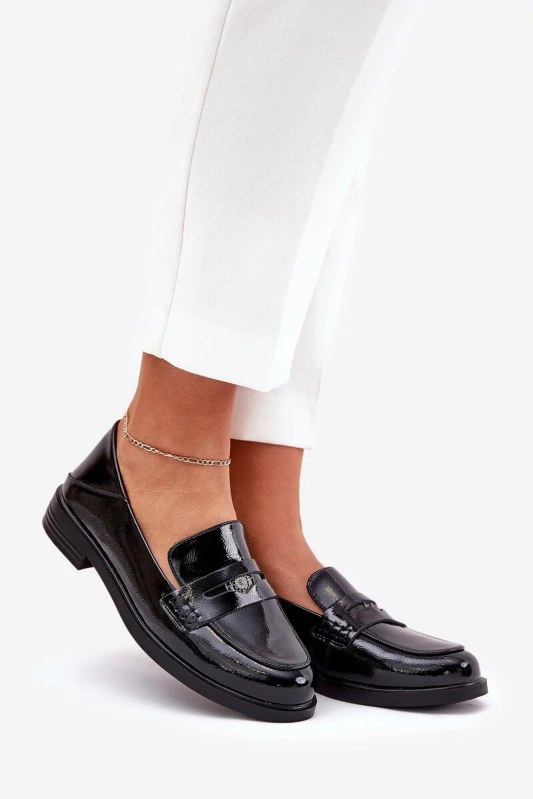 Dámské mokasíny 18100 černá - VINCEZA - Dámské boty mokasíny