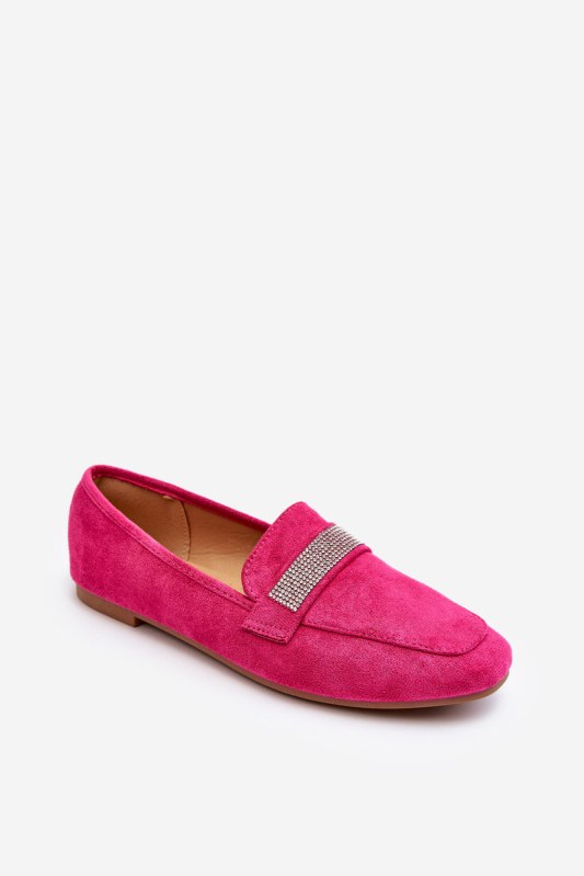 Dámské mokasíny s kamínky fuchsia Ralrika Dámské mokasíny s kamínky fuchsia Ralrika - Dámské boty mokasíny