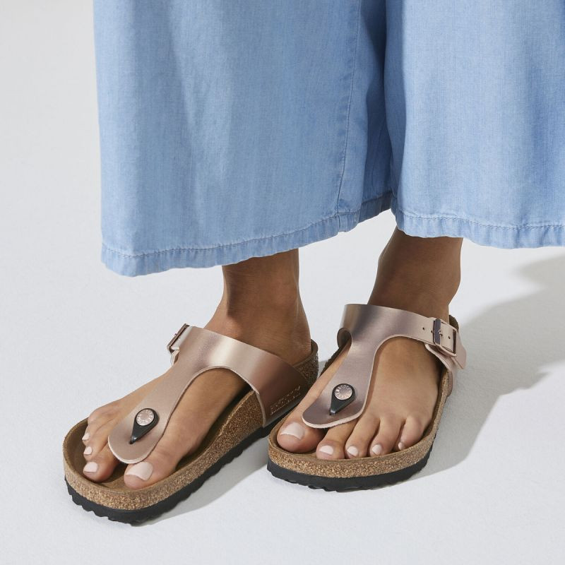 Dámské nazouváky/ žabky gizeh bs 1023943 hnědá - Birkenstock - Dámské boty nazouváky