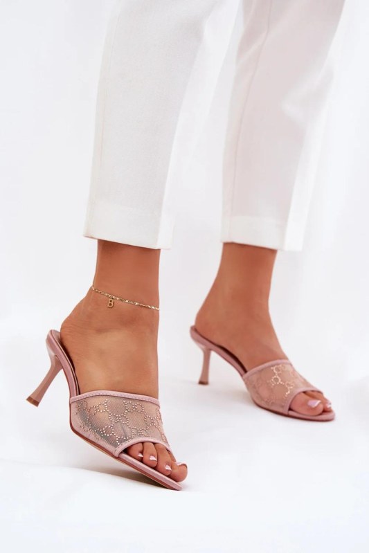 Klapky na podpatku model 212157 step in style - Dámské boty pantofle