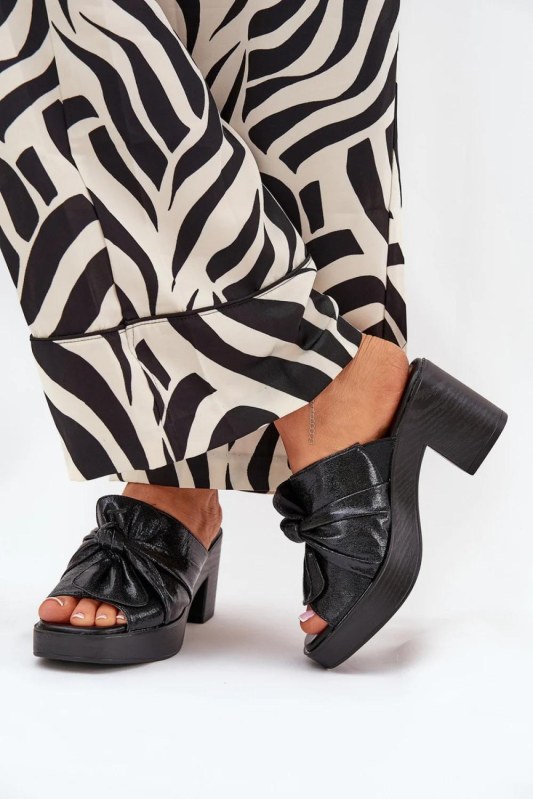 Klapky na podpatku model 212158 step in style - Dámské boty pantofle