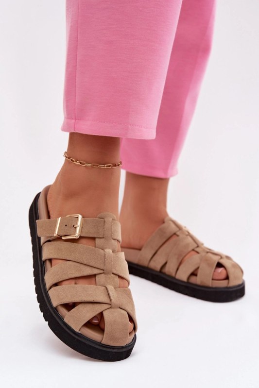 Pantofle na platformě model 224511 step in style