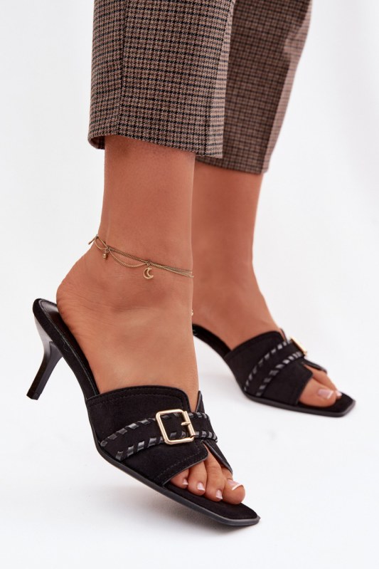 Nazouváky na podpatku model 225371 step in style - Dámské boty pantofle