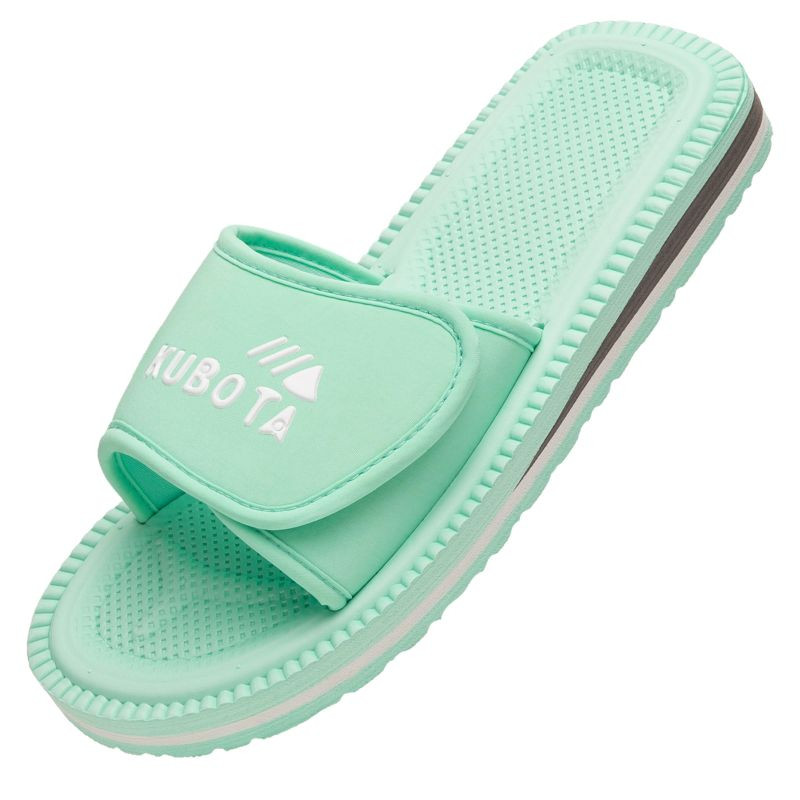 Náušníky kubota se suchým zipem, klasické, v&nbsp;pastelově zelené barvě K25SS-100-001-17-1 - Dámské boty pantofle