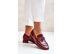 Dámské polobotky na podpatku 55c0103 model 201141 vínová - Artiker