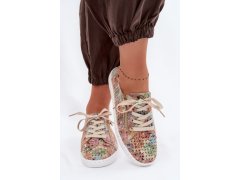 Otevřené polobotky z&nbsp;přírodního semiše vícebarevné Kamelia