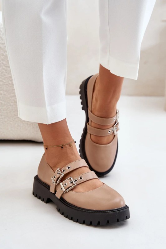 Polobotky 3230 hnědo-černé - step in style - Dámské boty polobotky