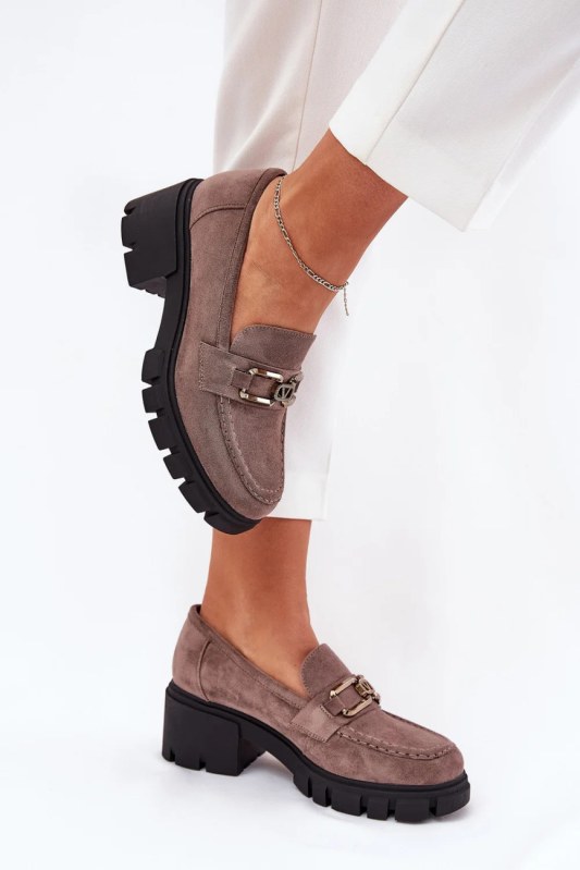 Dámské polobotky 39921 tmavě béžové - step in style - Dámské boty polobotky