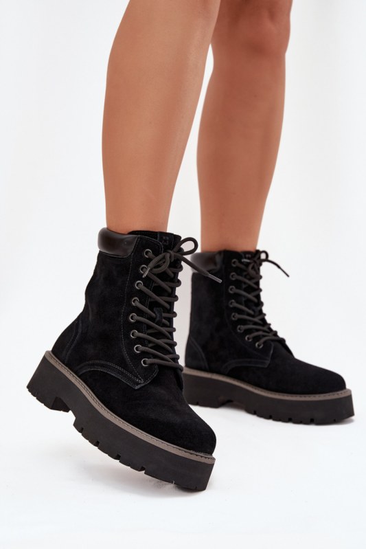 Šněrovací kotníkové boty model 217720 step in style