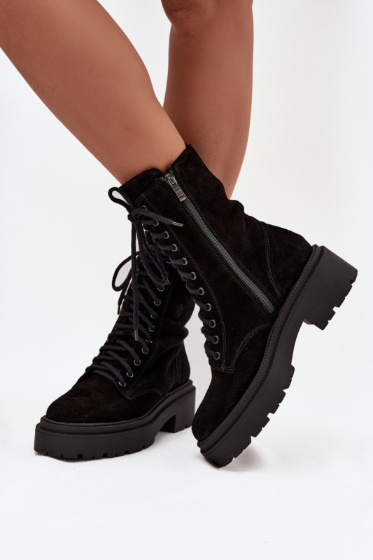 Šněrovací kotníkové boty model 219115 step in style
