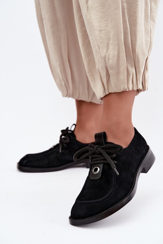 Dámské barefoot polobotky z přírodní semiše d&a cr62-3460 černé