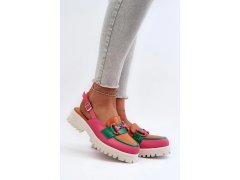 Dámské sandály mr38-656 růžovo-oranž-zelené - step in style