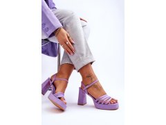 Sandály na podpatku model 179119 step in style