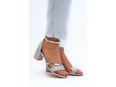 Sandály na podpatku model 196654 step in style