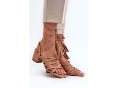 Sandály na podpatku model 197582 step in style